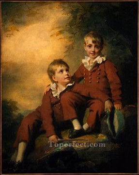 ヘンリー・レイバーン Painting - ビニング・チルドレン スコットランドの肖像画家 ヘンリー・レイバーン